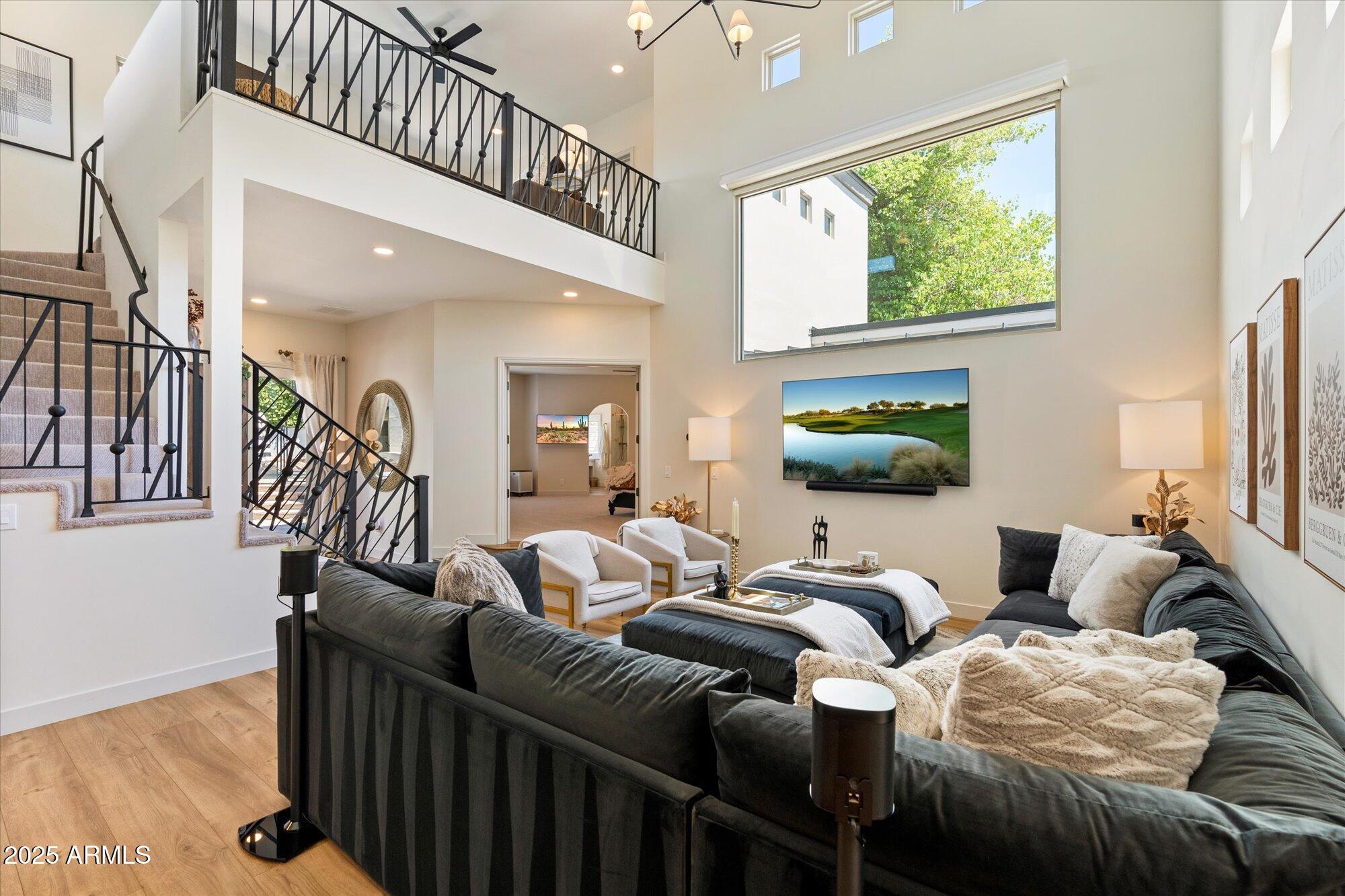 4502 East Exeter Boulevard Phoenix, AZ 85018 - Photo 12 of 48 Great Room with Loft Overlook