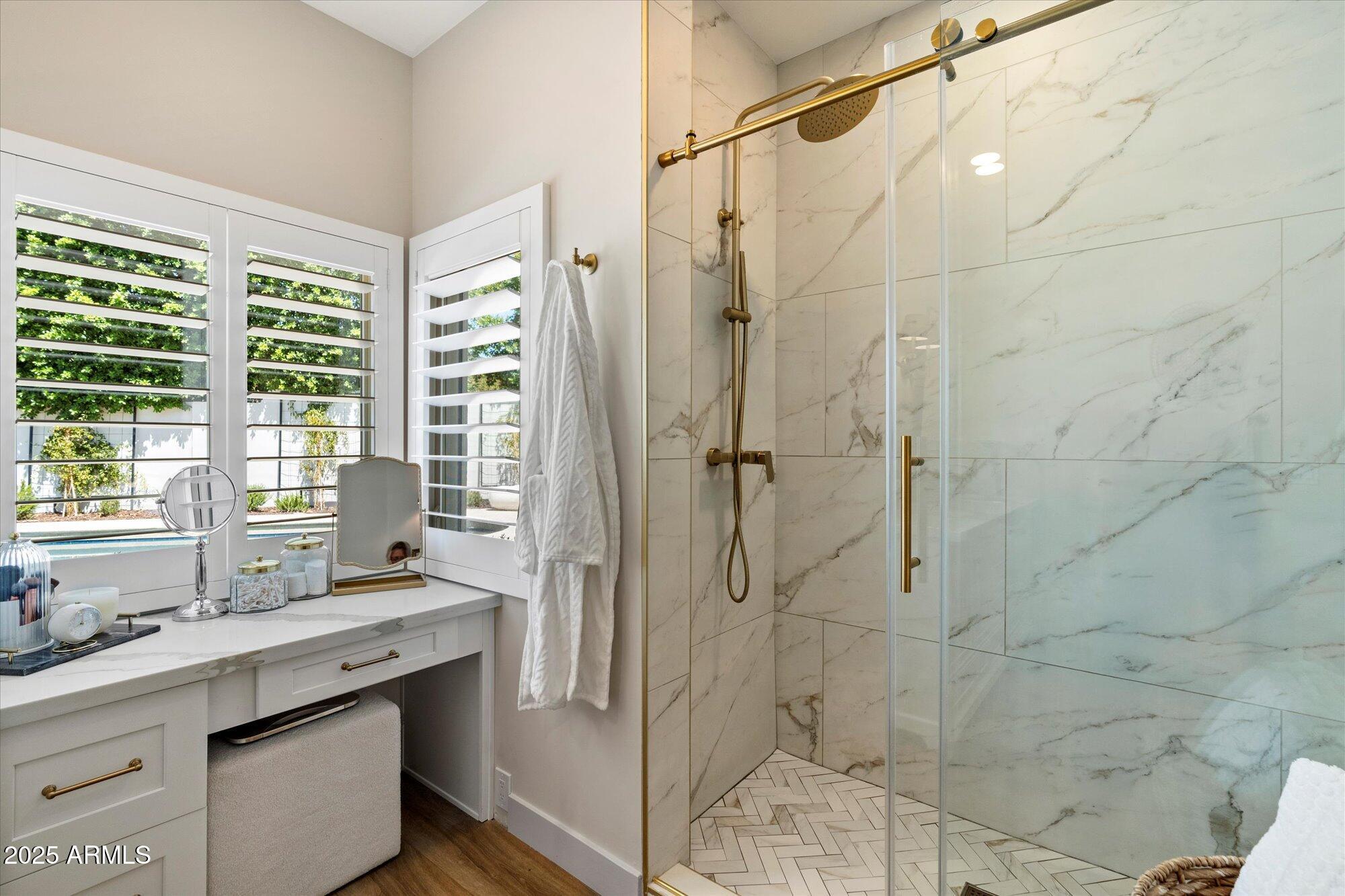 4502 East Exeter Boulevard Phoenix, AZ 85018 - Photo 18 of 48 Walk-in Shower with Designer Tile