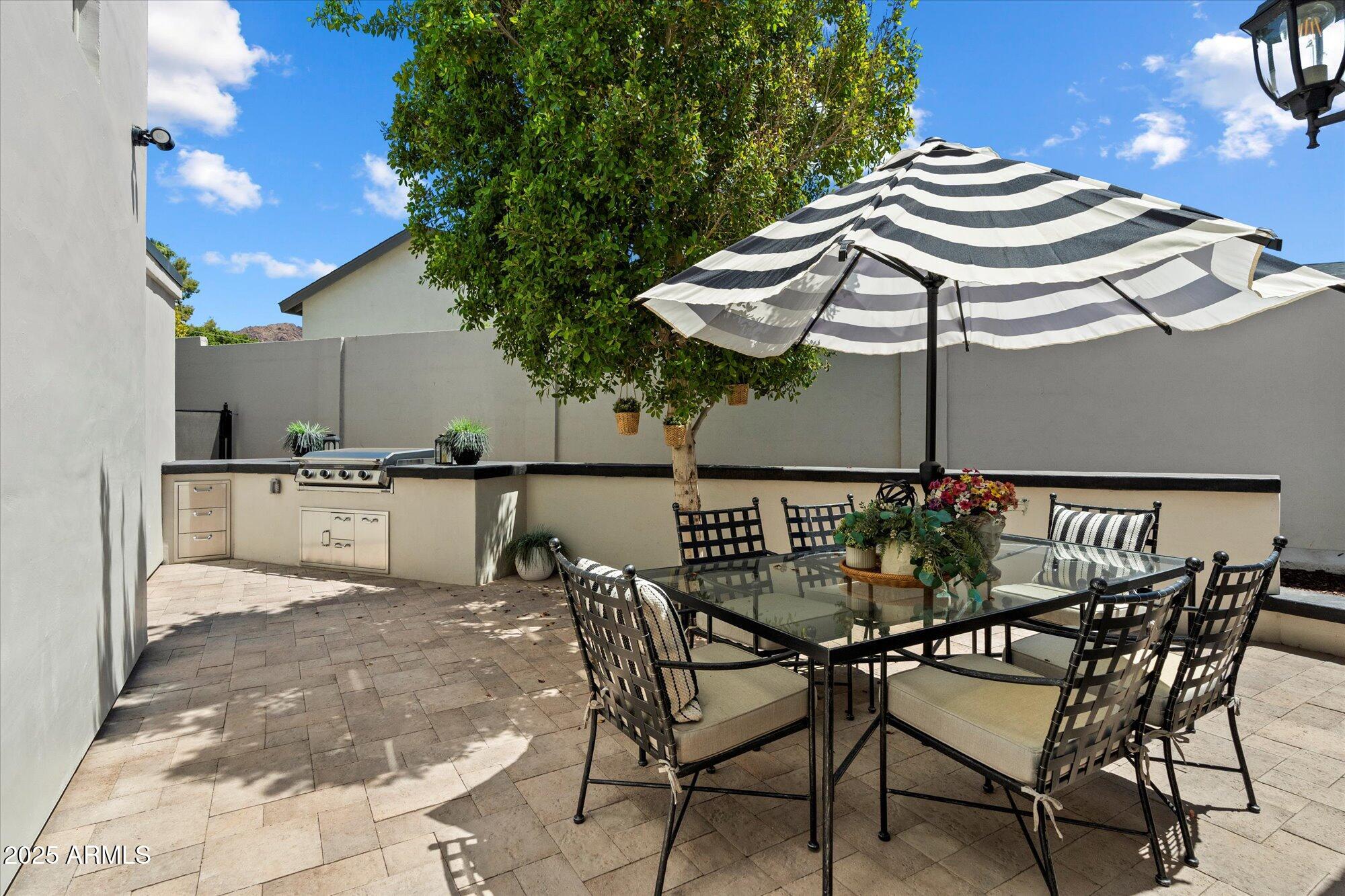 4502 East Exeter Boulevard Phoenix, AZ 85018 - Photo 20 of 48 Outdoor BBQ and Dining Patio