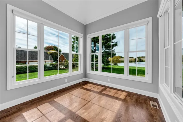 a front view of a house with entertaining space