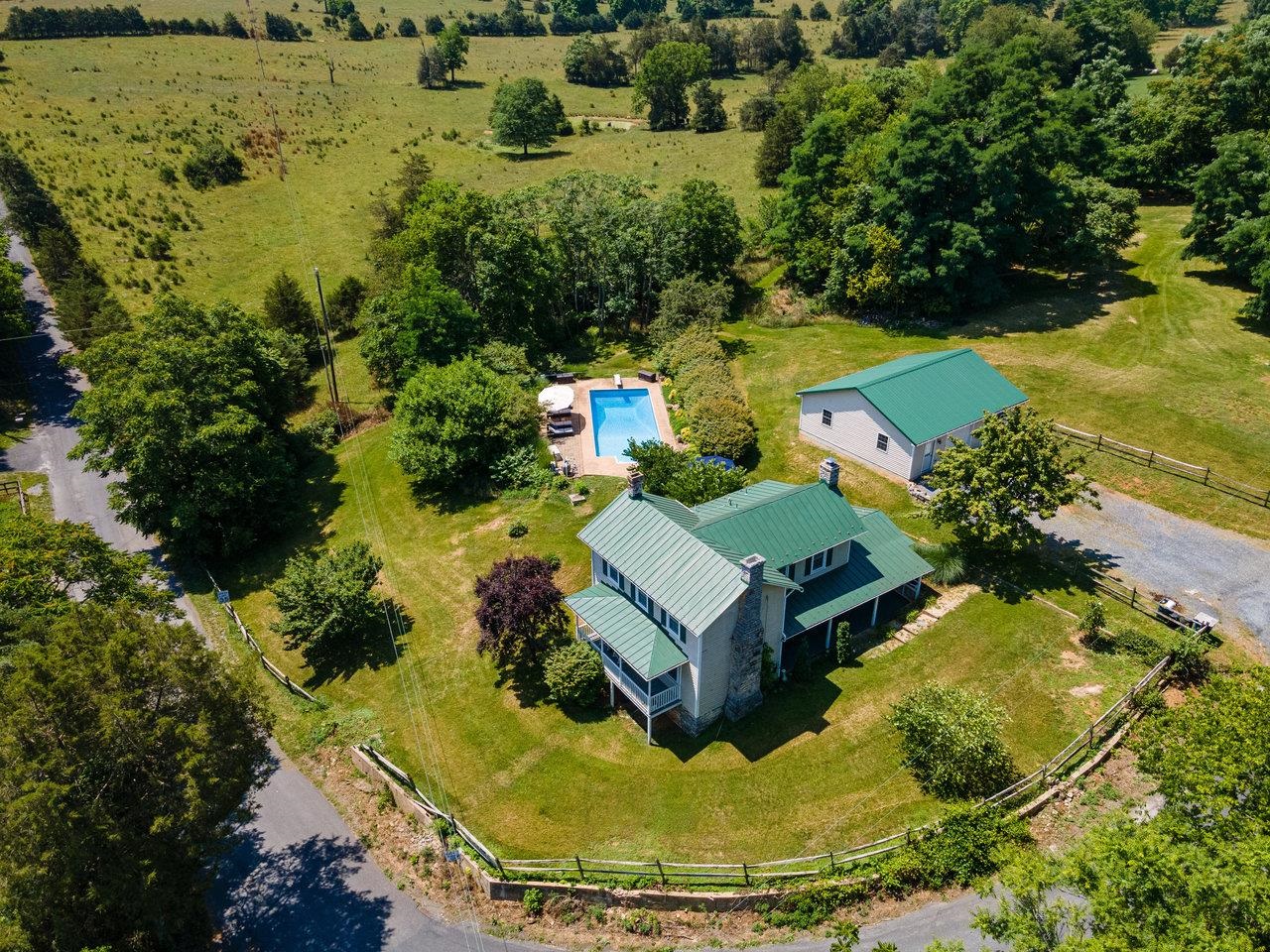 10 Todd Road Mount Sidney, VA 24467 - Photo 2 of 57 an aerial view of a house with a yard swimming pool and outdoor seating