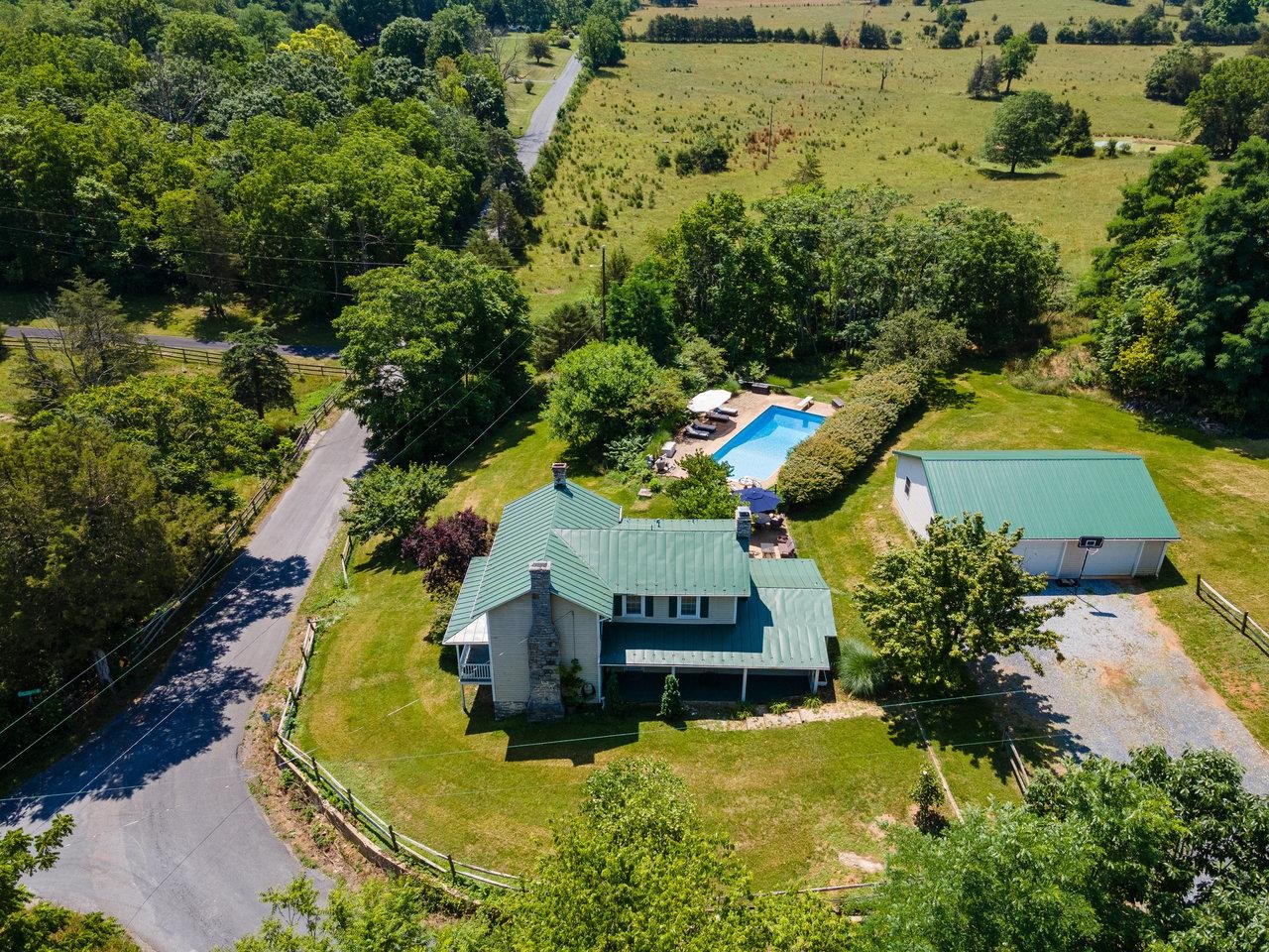 10 Todd Road Mount Sidney, VA 24467 - Photo 49 of 57 an aerial view of a house with yard swimming pool and outdoor seating