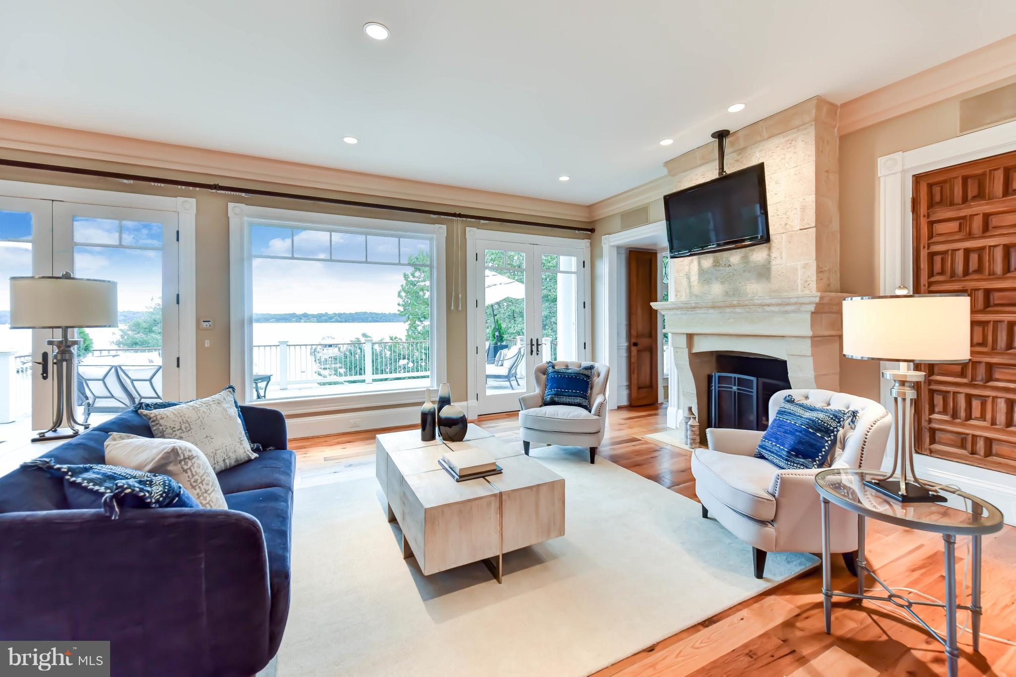 7615 Southdown Road Alexandria, VA 22308 - Photo 33 of 80 Family Room - antique stone masonry fireplace