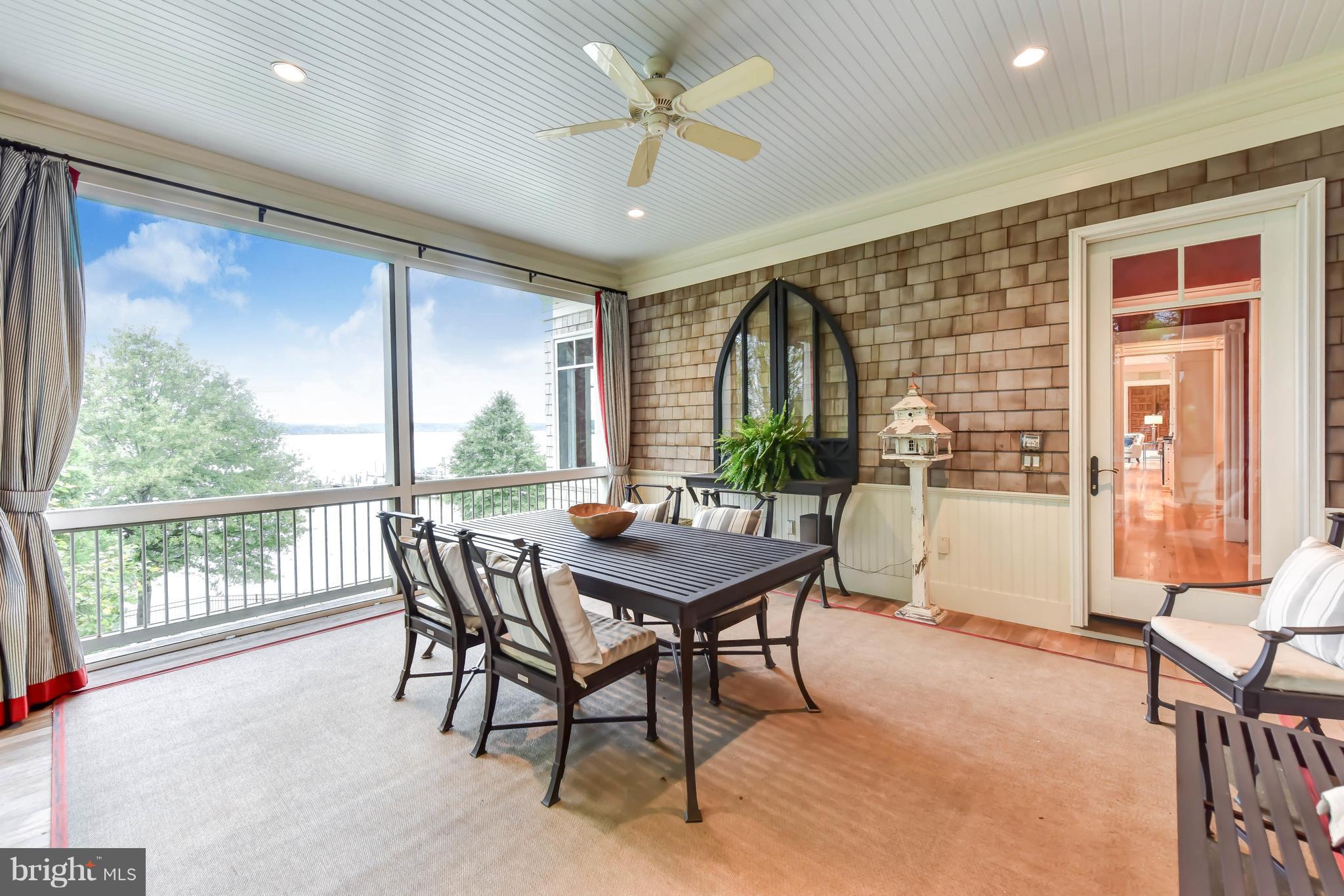 7615 Southdown Road Alexandria, VA 22308 - Photo 38 of 80 Screened Porch overlooking the water