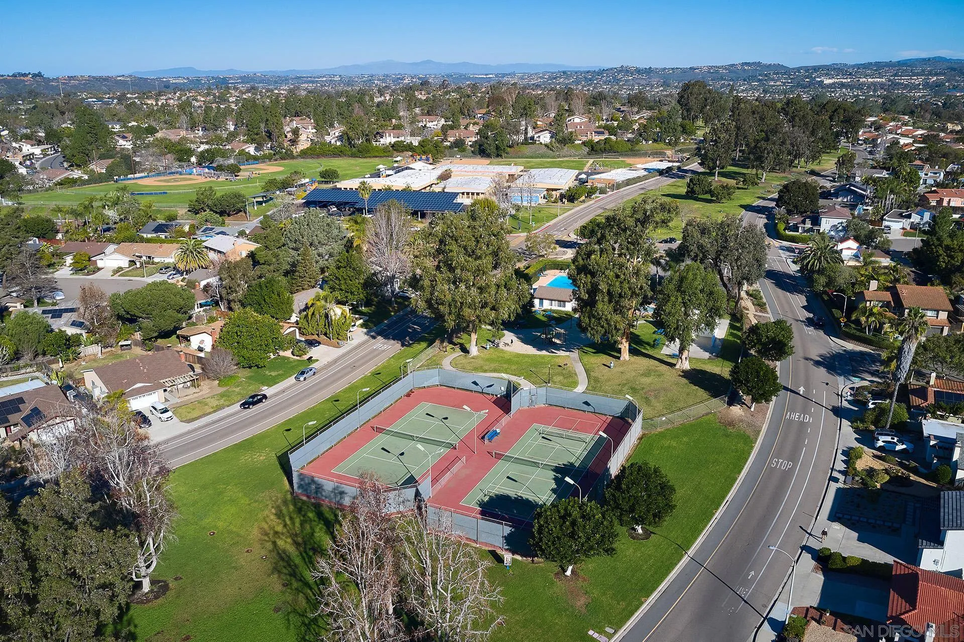 138 Townwood Way Encinitas, CA 92024 - Photo 28 of 48 an aerial view of a city with lots of residential buildings