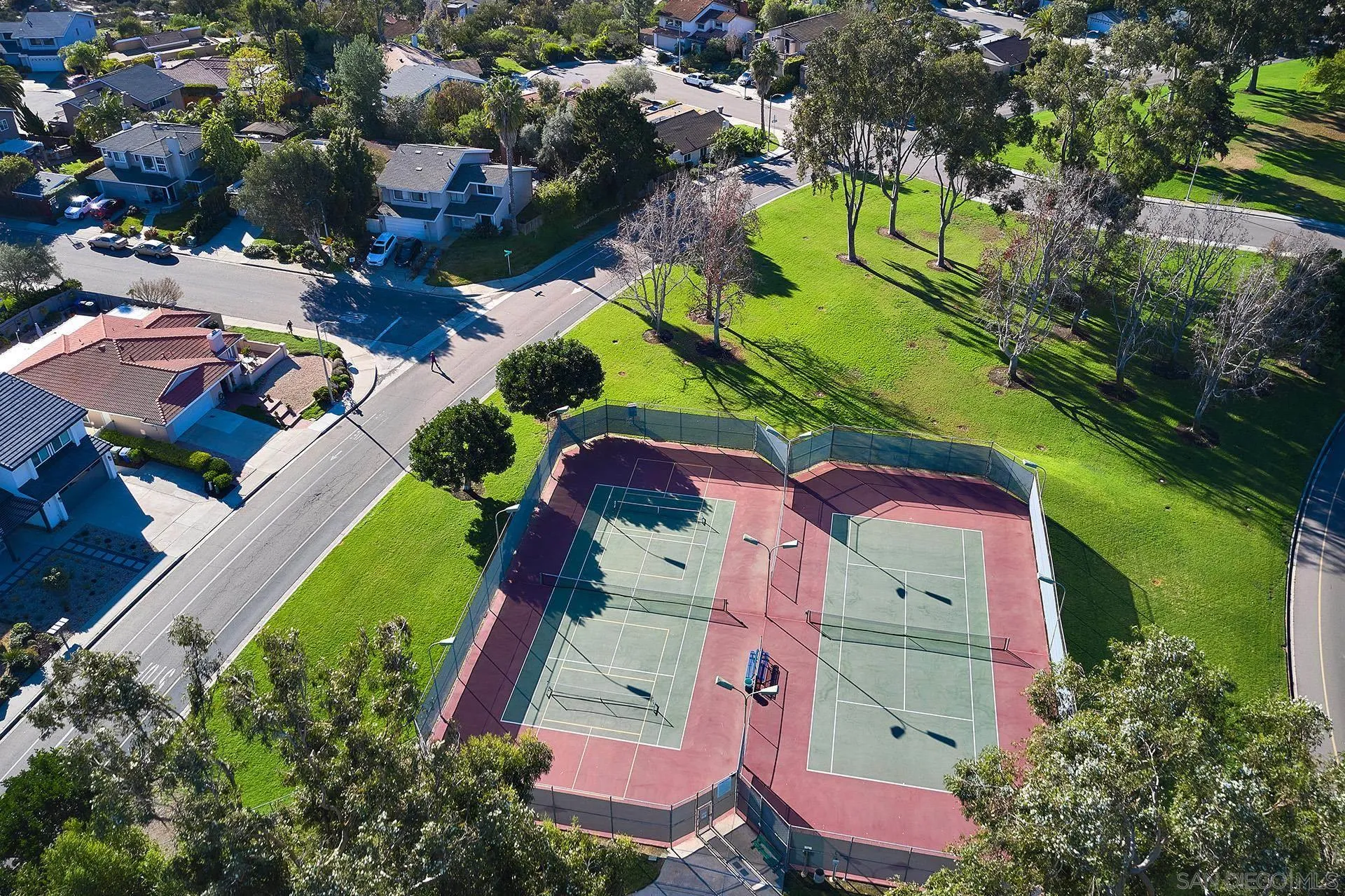 138 Townwood Way Encinitas, CA 92024 - Photo 29 of 48 an aerial view of a house with a garden and swimming pool