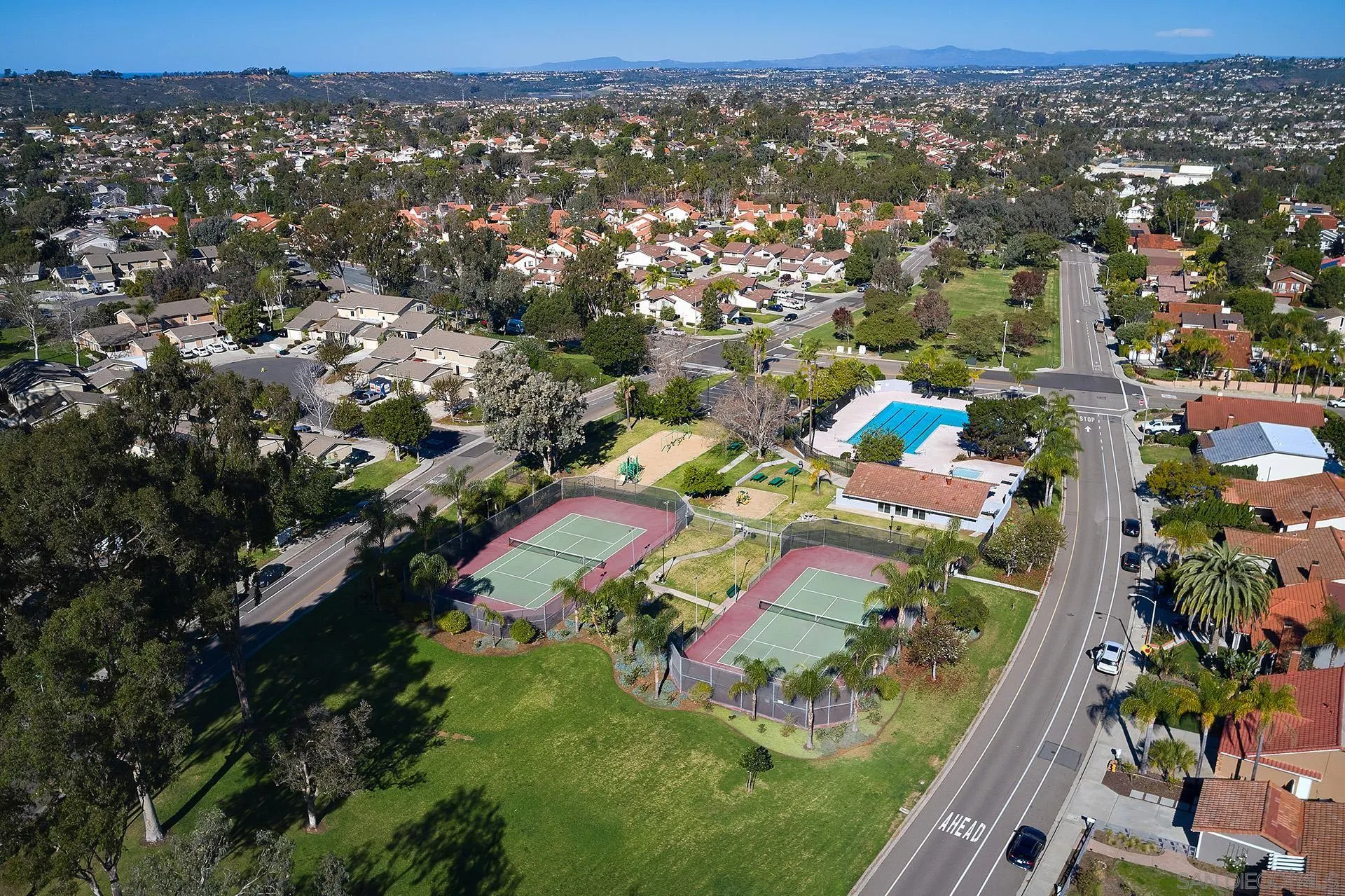 138 Townwood Way Encinitas, CA 92024 - Photo 37 of 48 an aerial view of residential houses with outdoor space
