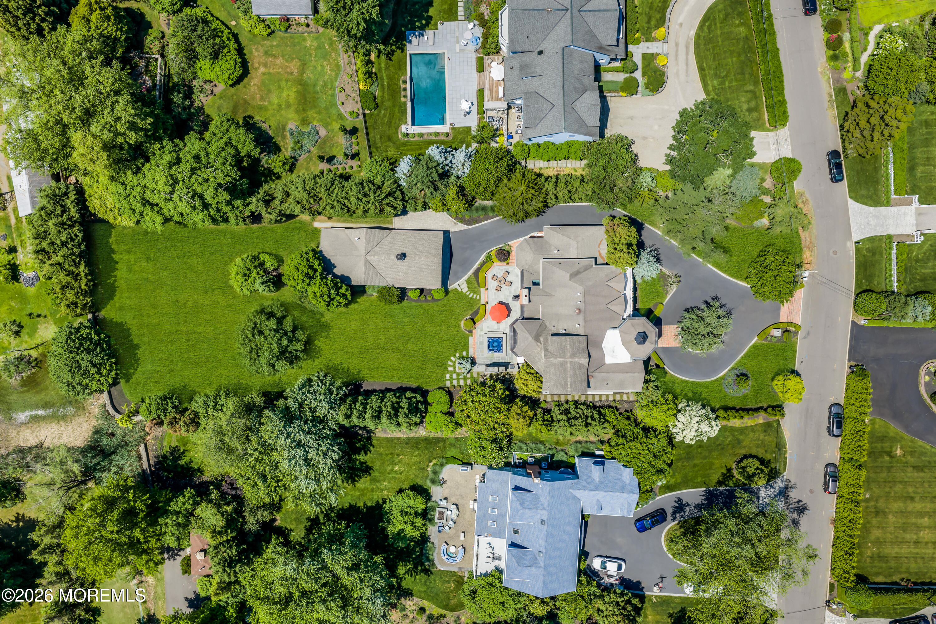 600 Little Silver Point Road Little Silver, NJ 07739 - Photo 49 of 55 an aerial view of a house with a garden