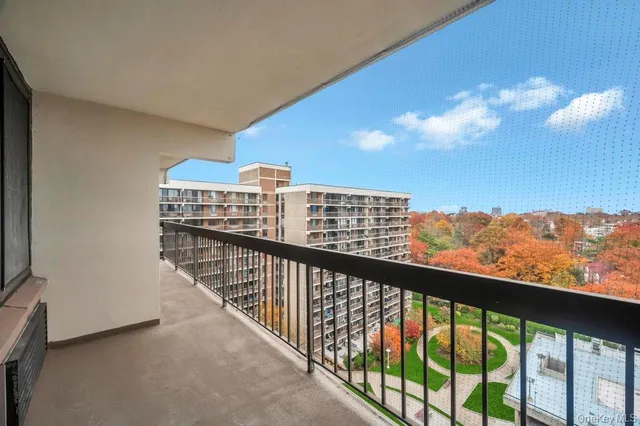 a view of city from balcony