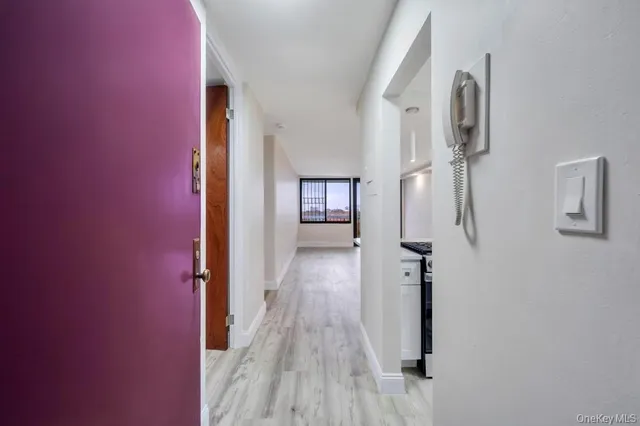 a view of hallway with stairs