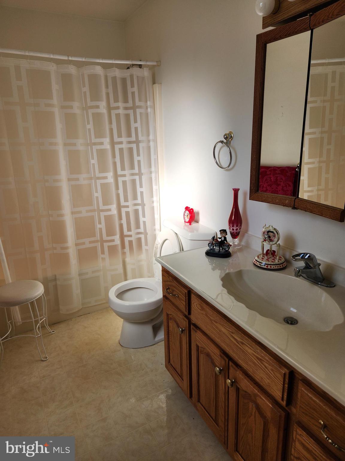 22 Theodore Avenue Maple Shade, NJ 08052 - Photo 29 of 33 a bathroom with a double vanity sink toilet and a mirror