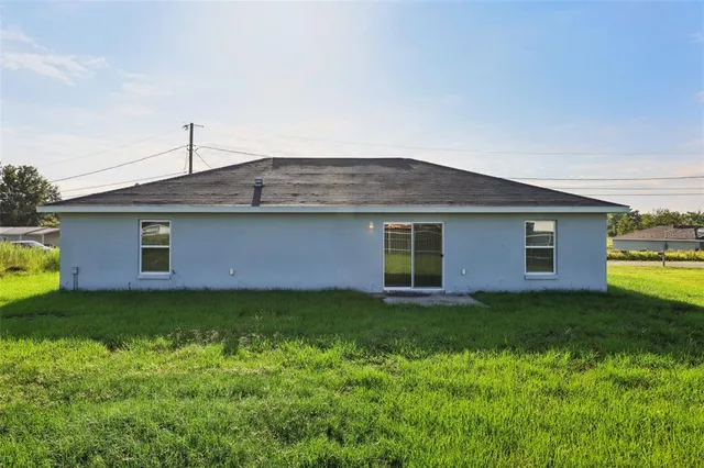 a backyard of a house