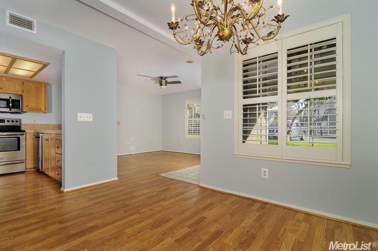 Freshly painted - separate family room and dining area. Plantation blinds, dual pane windows.