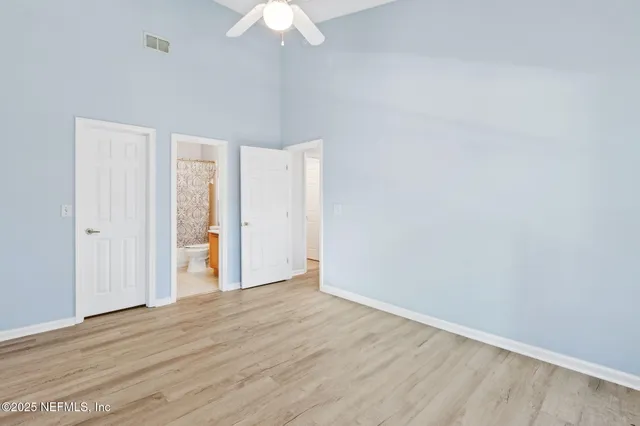 a view of small space with racks on the wall