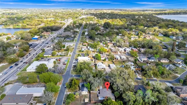 a view of city and mountain
