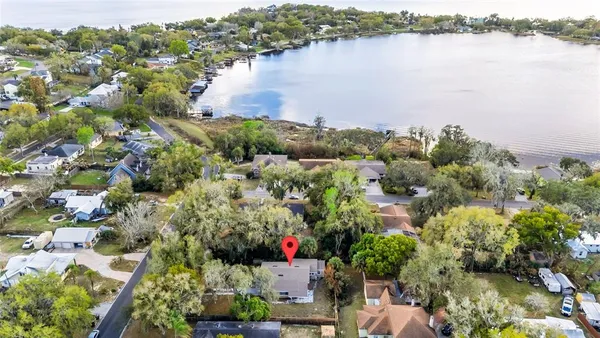 a view of lake and mountain