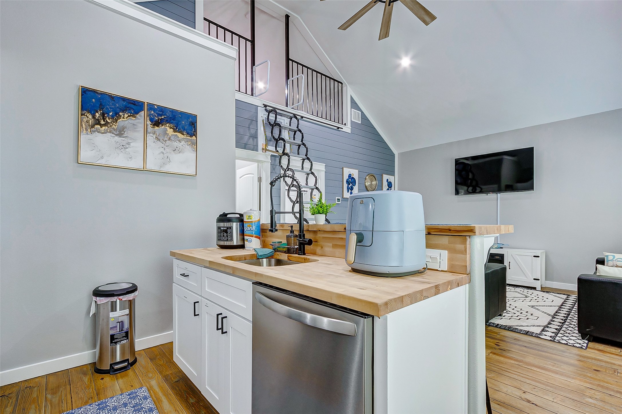 1079 Johnson Road Port Bolivar, TX 77650 - Photo 13 of 35 a view of dining room with furniture and wooden floor