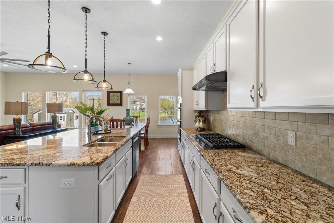 535 East Caston Road Green, OH 44685 - Photo 6 of 44 Amazing open kitchen with high end appliances, granite island, pendant lighting and 10 ft ceilings