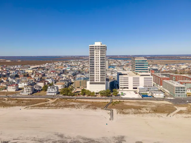 a view of building with ocean view