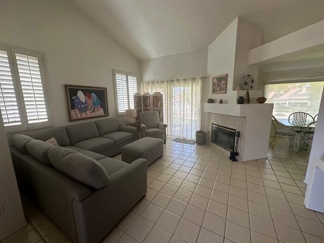 41694 Preston Trail Palm Desert, CA 92211 - Photo 3 of 20 a living room with furniture and a fireplace
