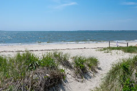 a view of beach and ocean