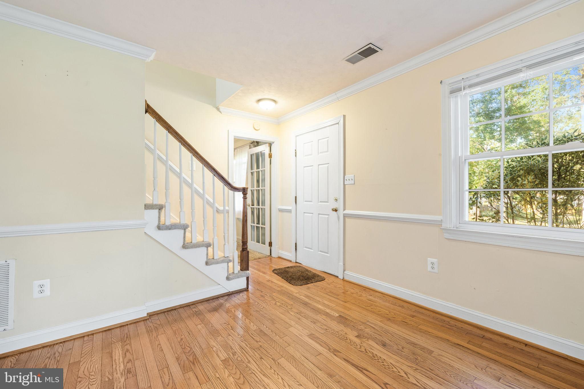Welcoming entryway with natural light.