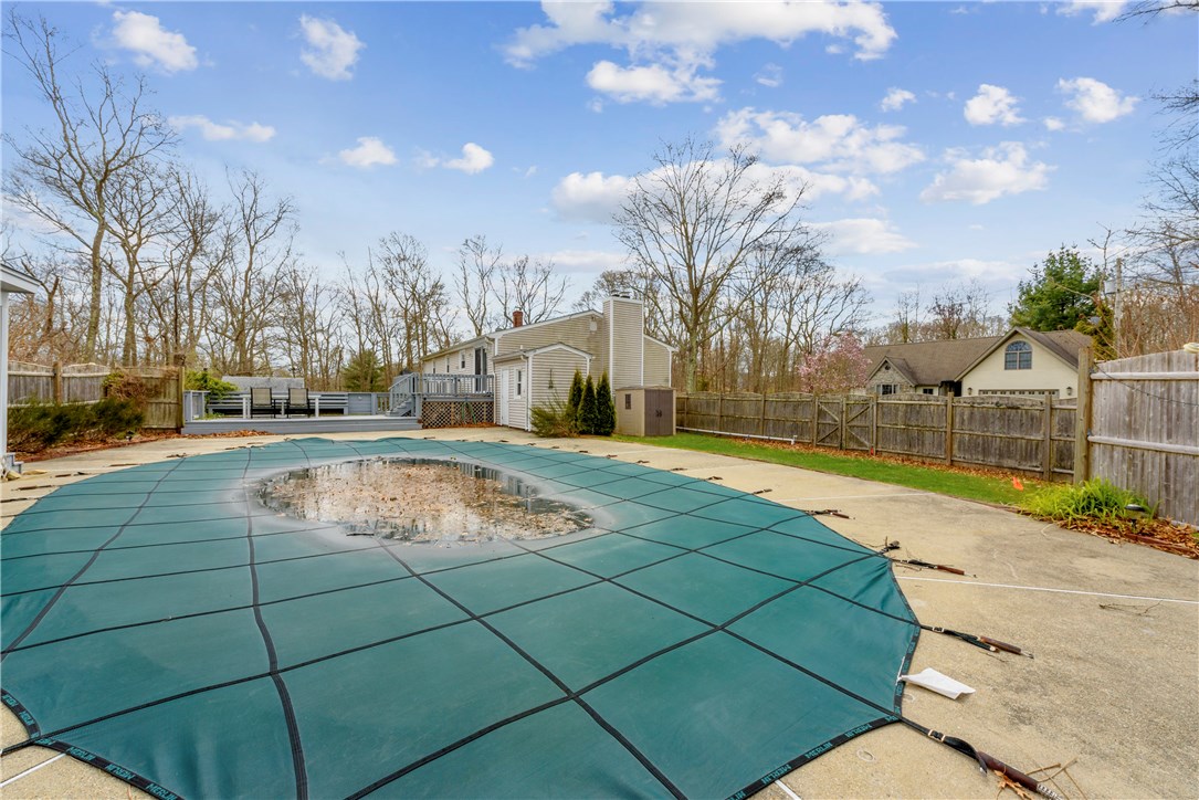 46 Indian Hill Road Tiverton, RI 02878 - Photo 16 of 21 Spacious, private pool area with safety pool cover. Add a hot tub!