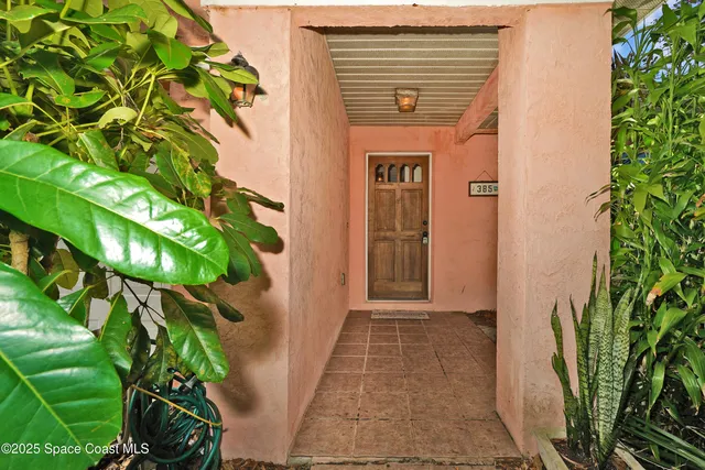 a view of a entryway door of the house