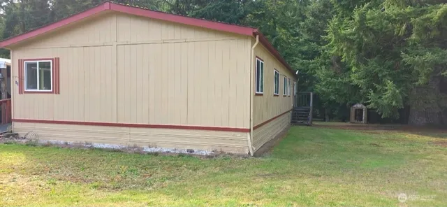 a view of a bathroom with a door