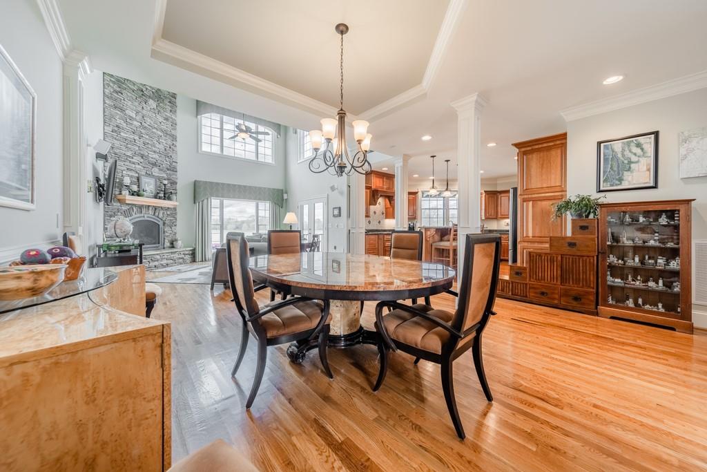 180 Chandelle Ridge Drive Woodruff, SC 29388 - Photo 22 of 48 a view of a dining room with furniture and wooden floor