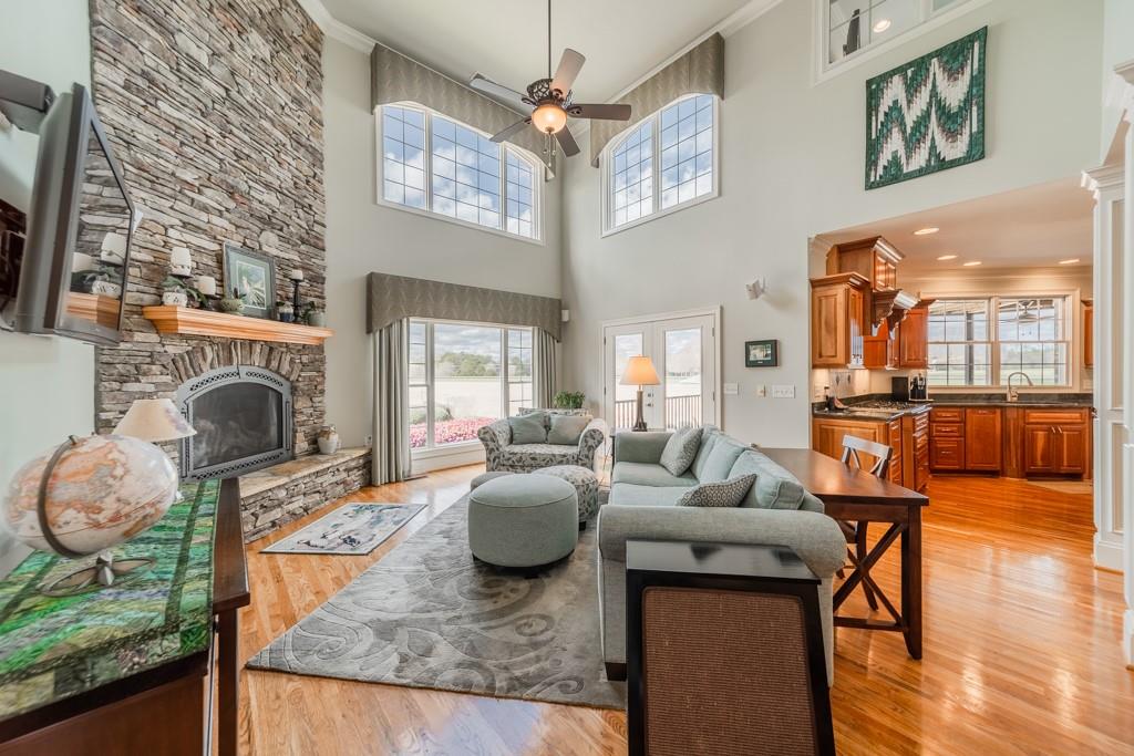 180 Chandelle Ridge Drive Woodruff, SC 29388 - Photo 27 of 48 a living room with furniture and a fireplace