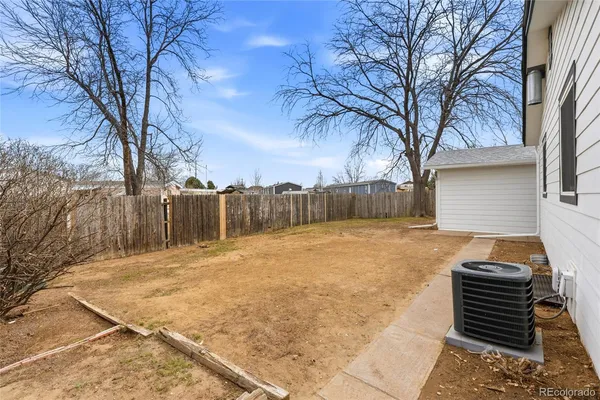 a backyard of a house