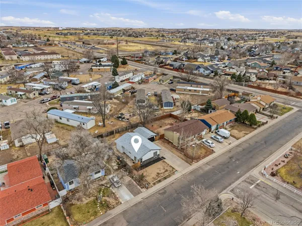 an aerial view of multiple house