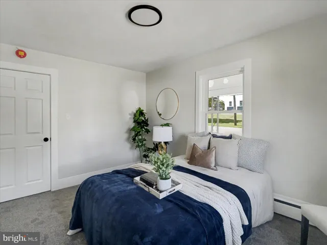 an empty room with a window