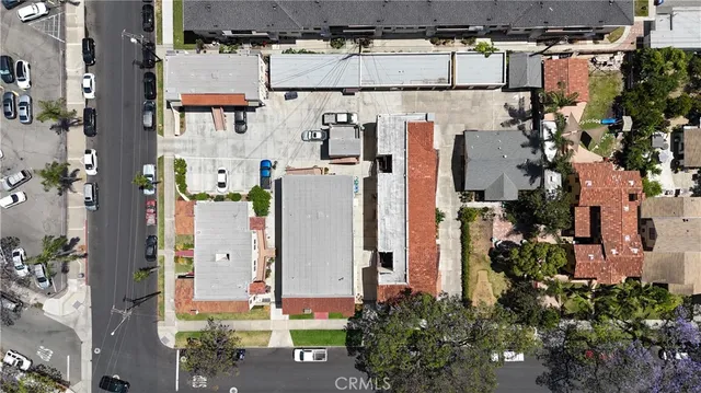 aerial view of residential houses with outdoor space