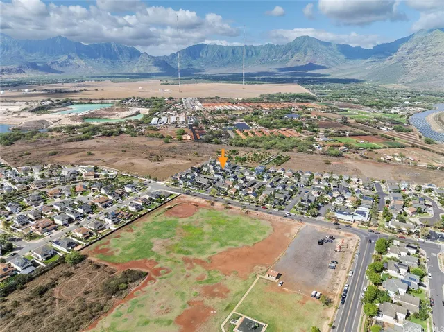 an aerial view of a beach
