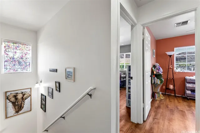 a view of a hallway with interior of the house