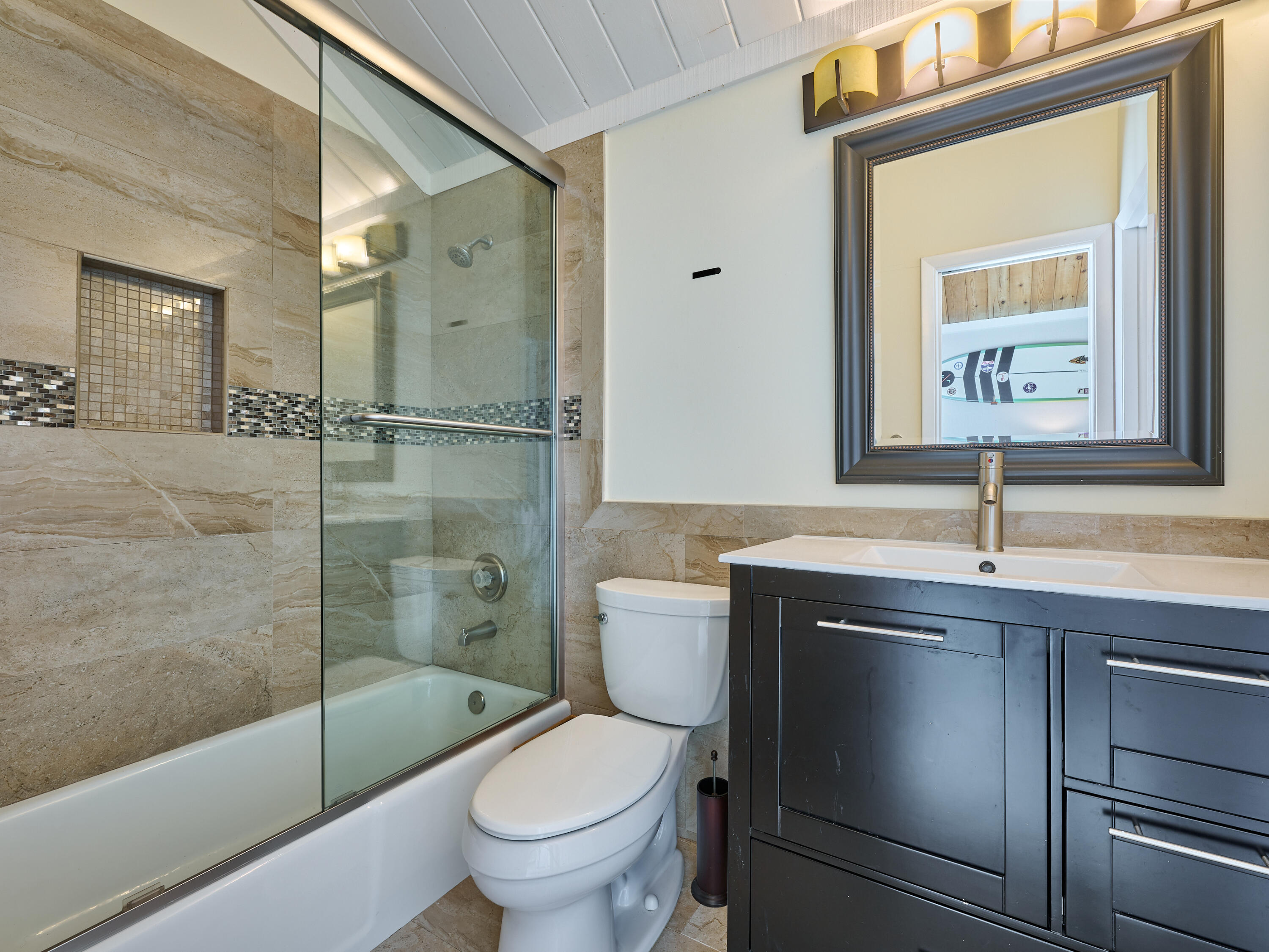 Undisclosed Address Jupiter, FL 33477 - Photo 17 of 20 a bathroom with a granite countertop sink toilet and shower