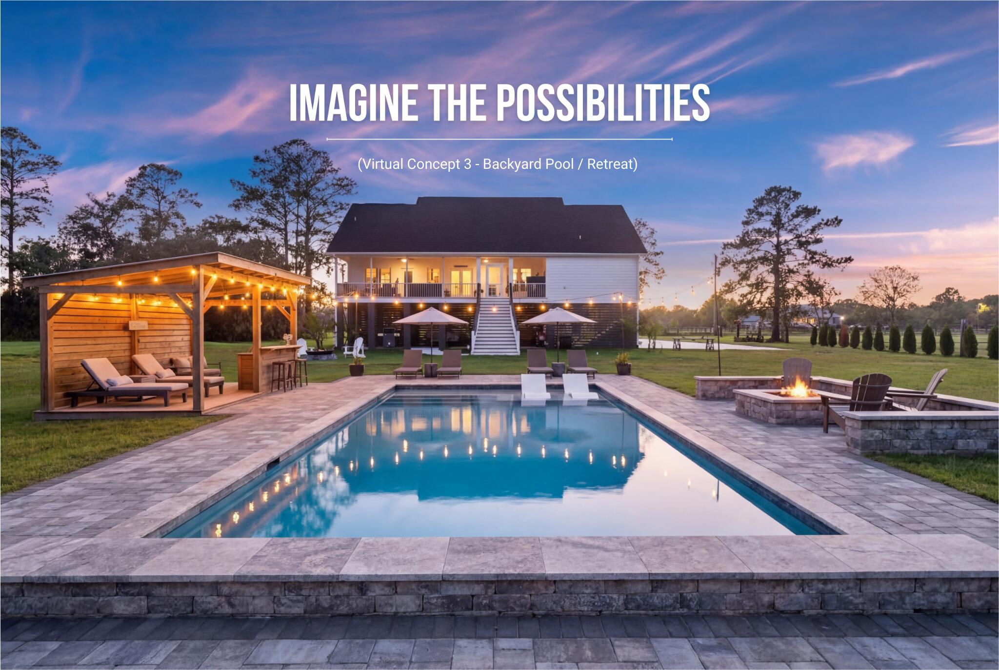 4808 Wilson Road Meggett, SC 29449 - Photo 2 of 71 (Virtual Concept 3 - Backyard Pool Retr