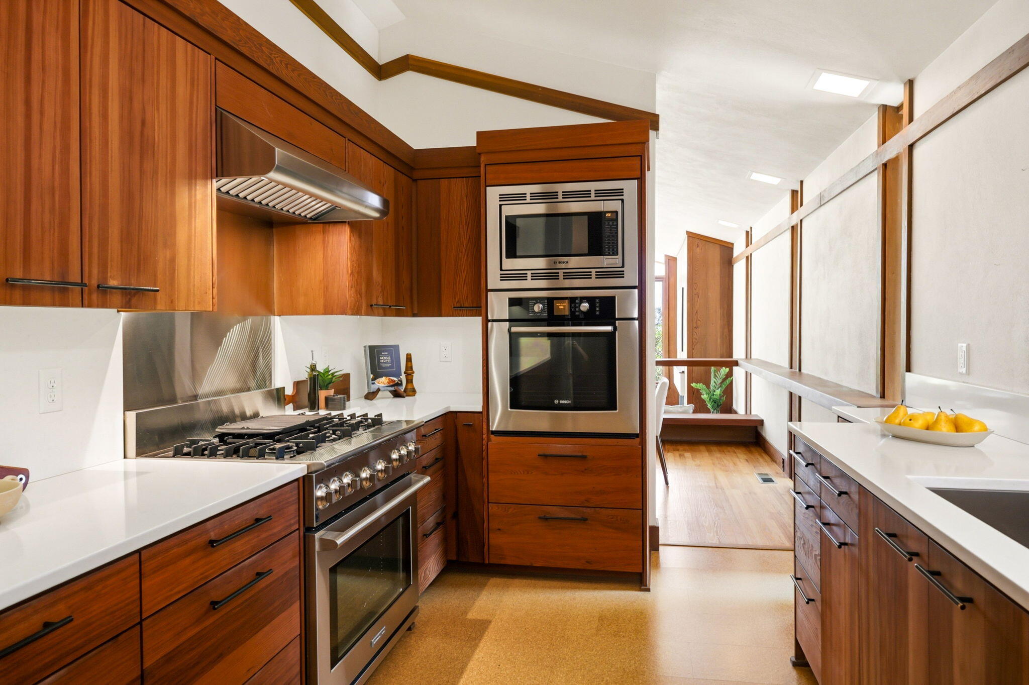 155 Terrace Street Ashland, OR 97520 - Photo 52 of 93 a kitchen with stainless steel appliances a stove a sink and a microwave