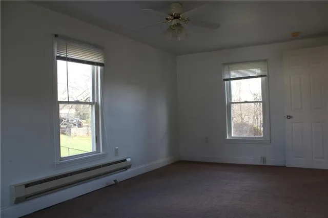 an empty room with a window