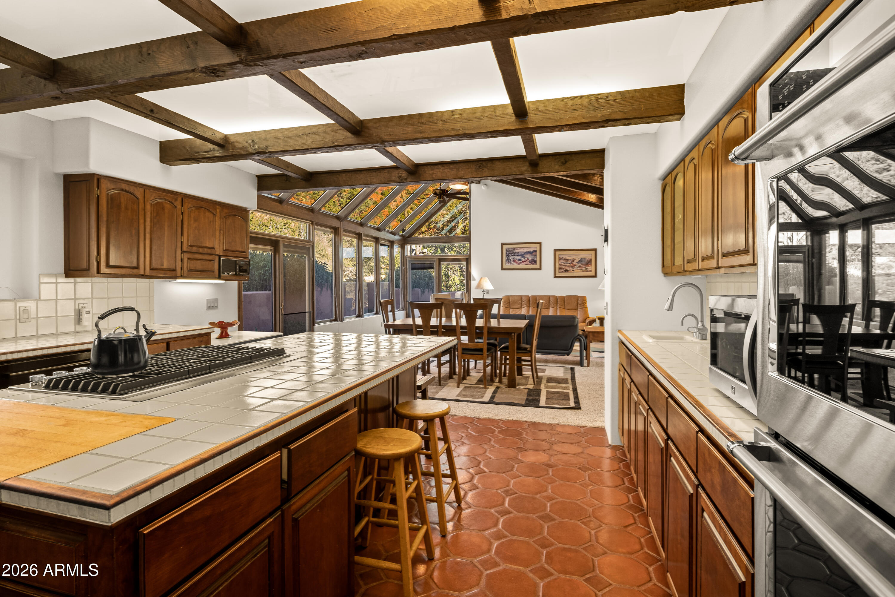 175 Devils Kitchen Drive Sedona, AZ 86351 - Photo 15 of 34 KITCHEN WITH SATILLO TILE FLOORS