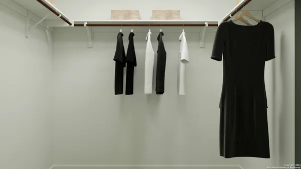 a close view of walk in closet