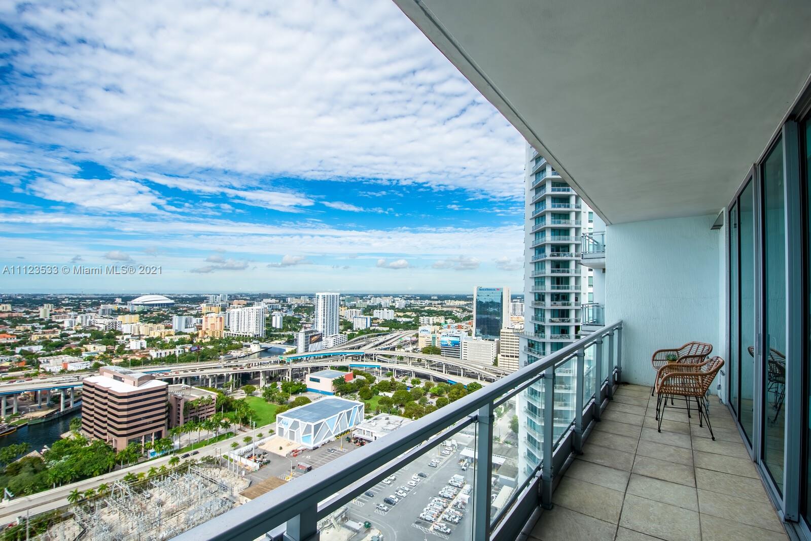 92 Southwest 3rd Street, Unit 3507 Miami, FL 33130 - Photo 11 of 12 a view of balcony with furniture