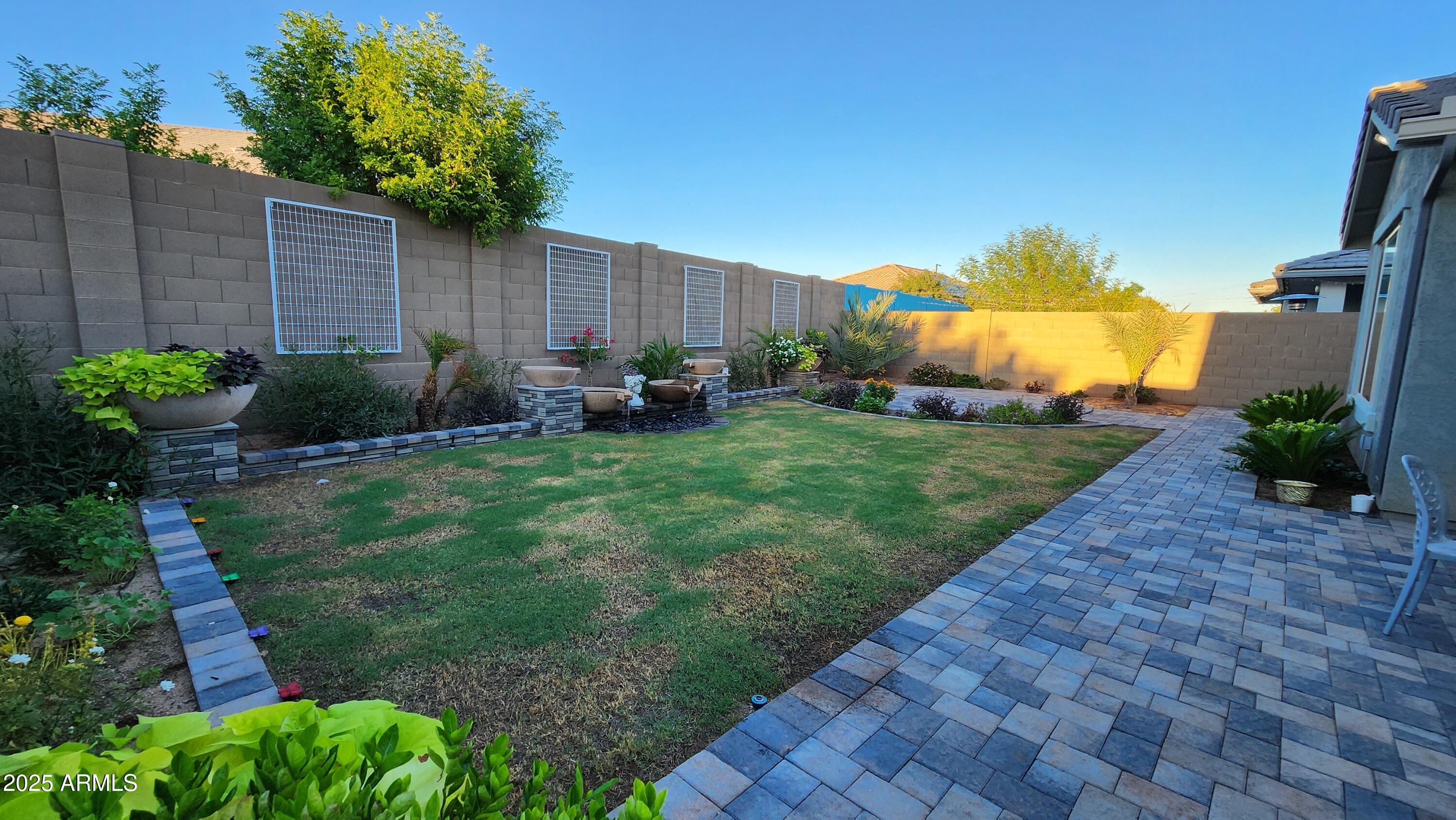 14400 West Bloomfield Road Surprise, AZ 85379 - Photo 16 of 38 a view of a backyard with potted plants and a large tree