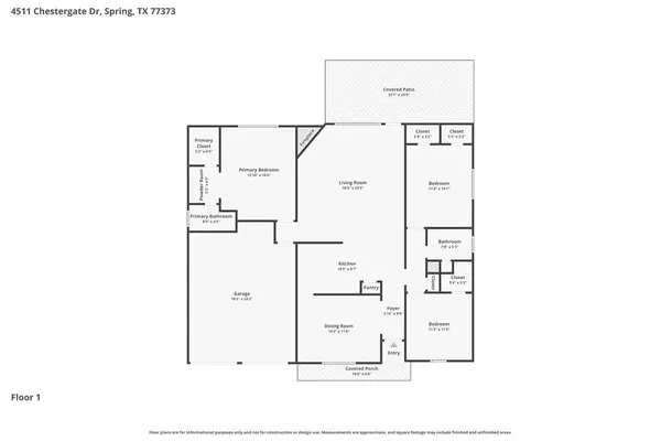 $1,720 | 4511 Chestergate Drive, Spring, TX 77373