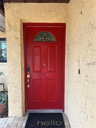 a view of front door