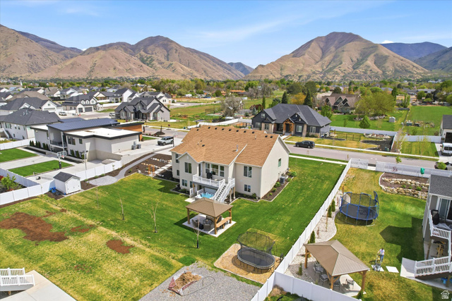 283 North 500 West Mapleton, UT 84664 - Photo 95 of 102 Aerial view of residential area with beautiful mountains.