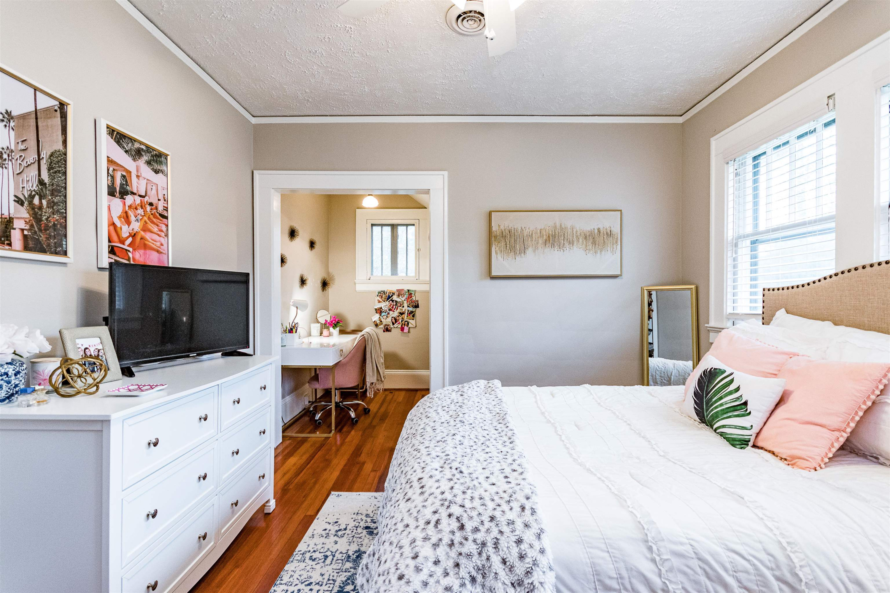 618 Brooks Avenue Raleigh, NC 27607 - Photo 14 of 27 a bedroom with a bed and furniture