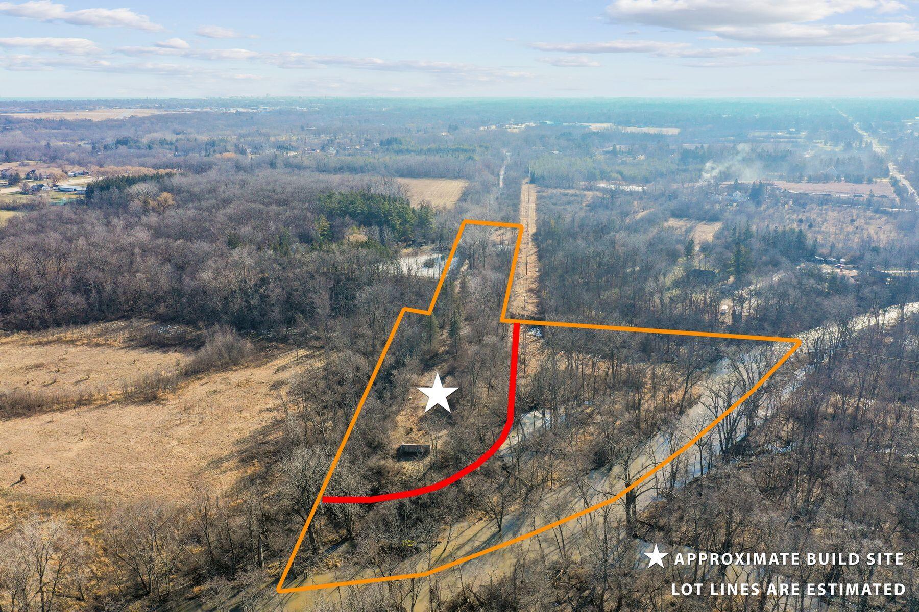 5000 3 Mile Road Caledonia, WI 53406 - Photo 24 of 26 Approximate Lot Lines for Build Site